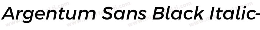 Argentum Sans Black Italic字体转换